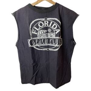 Vintage Florida Beach Club Sleeveless Tee Shirt Men's Size XL